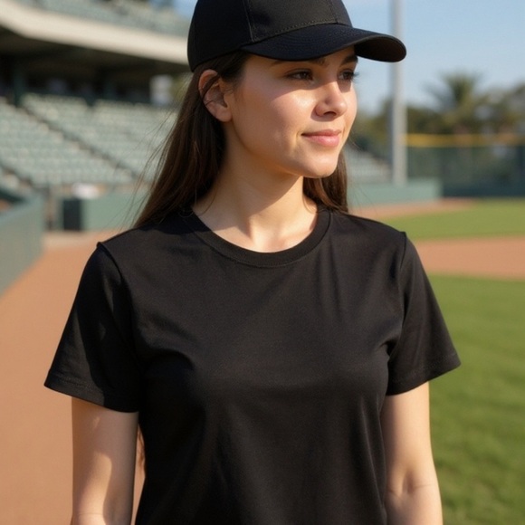 NWT 47 Brand, Short Sleeve, Franklin Scoop Neck Sports Tee. - Picture 6 of 8